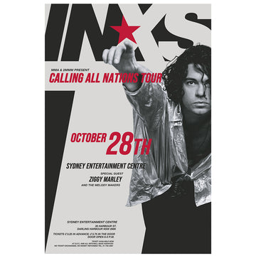 INXS in Sidney - Paint It Black Poster