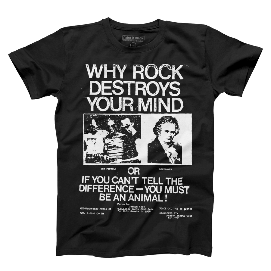 Why rock destroys your mind propanganda unisex tshirt