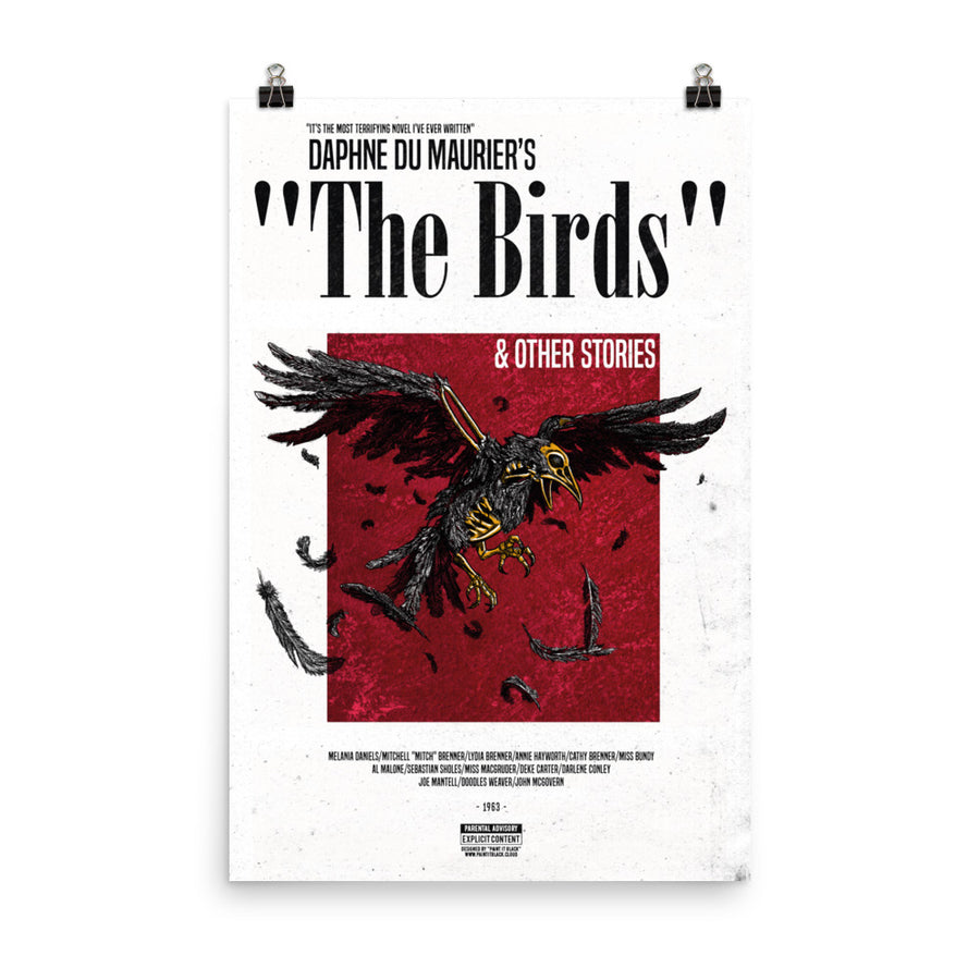The Birds Inspired Poster Alfred Hitchcock Paint It Black