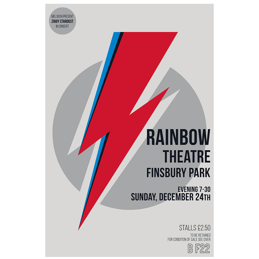 David Bowie Rainbow Theatre poster | Paint It Black online shop