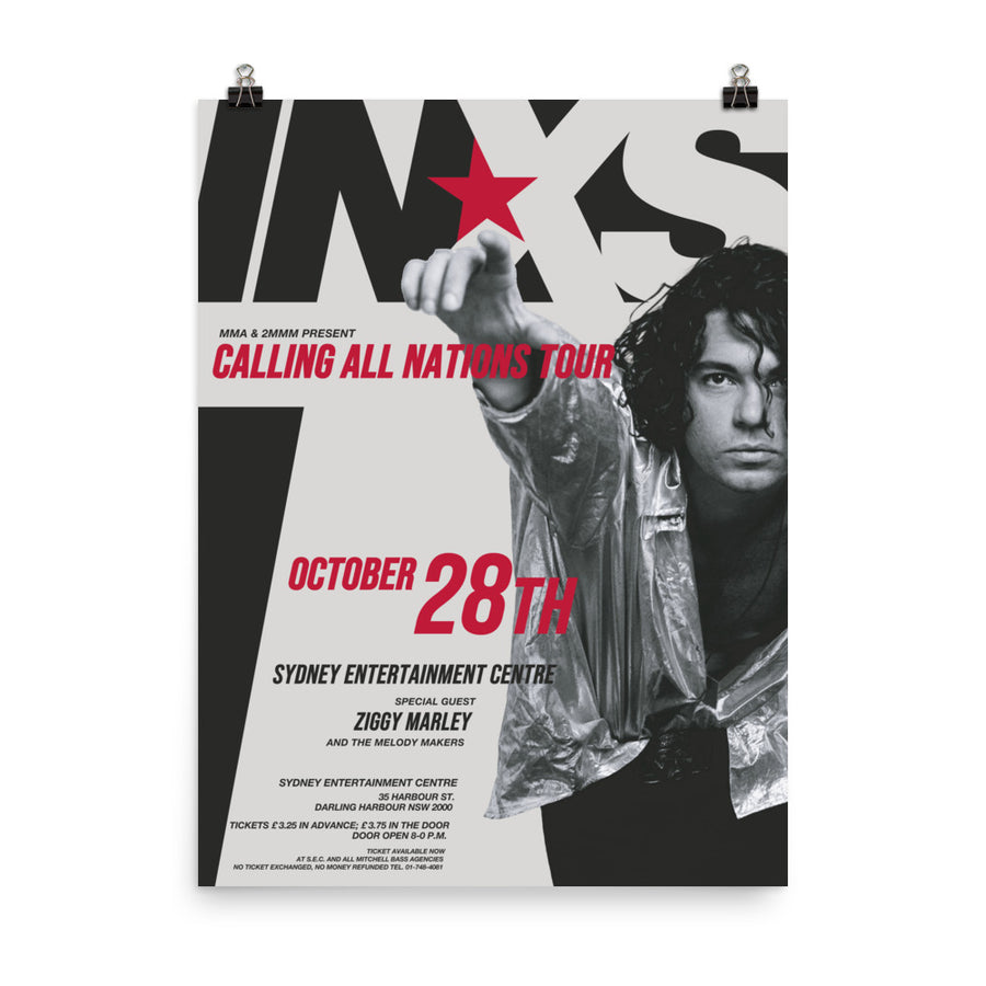 INXS in Sidney - Paint It Black Poster