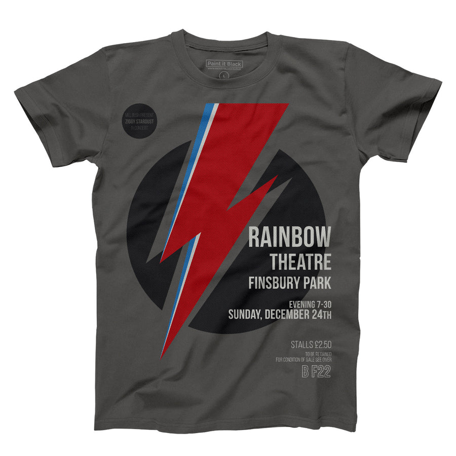  Ziggy live in Rainbow Theatre 1972 - Unisex T-Shirt - Paint It Black  Ziggy live in Rainbow Theatre 1972 - Unisex T-Shirt - Paint It Black