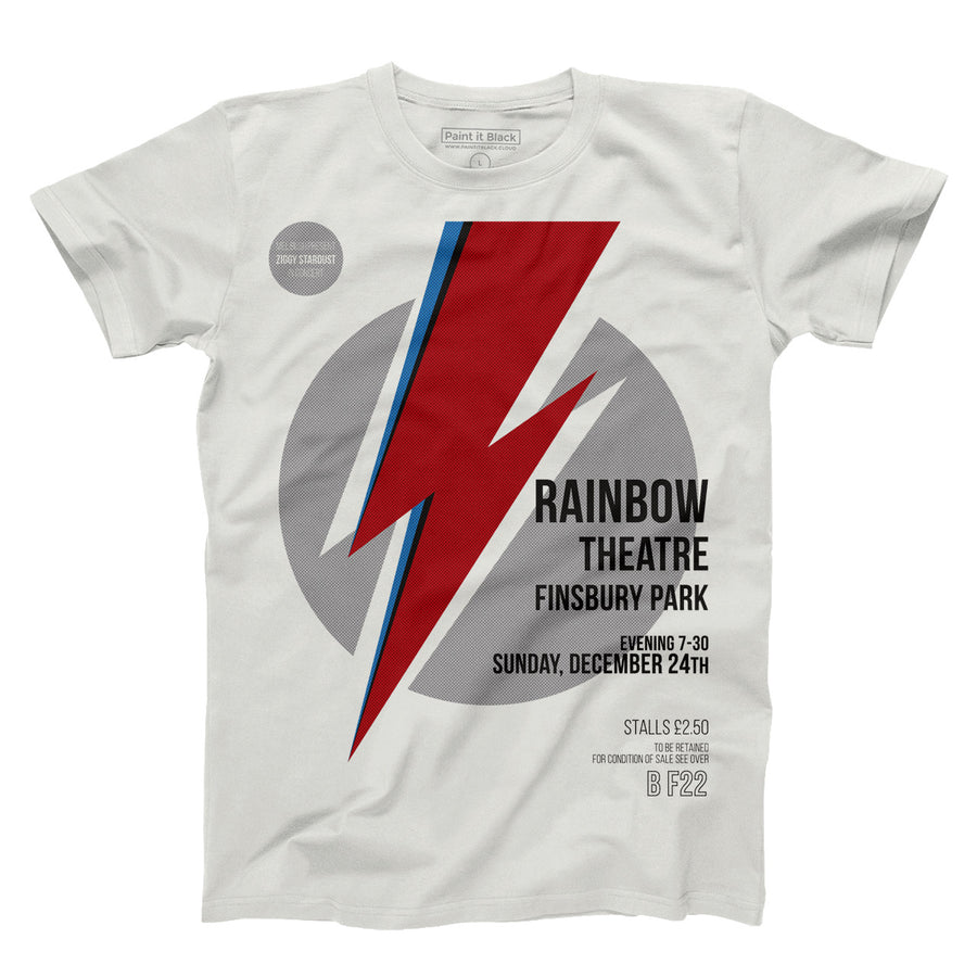  Ziggy live in Rainbow Theatre 1972 - Unisex T-Shirt - Paint It Black