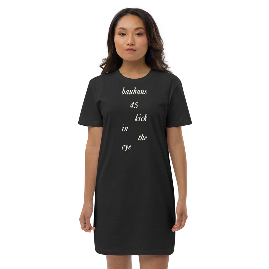 Bauhaus womens organic cotton  t-shirt dress | Paint it Black