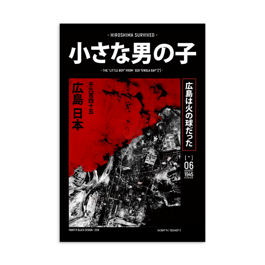 Hiroshima Bombing Postcard - Paint It Black postcard shop online