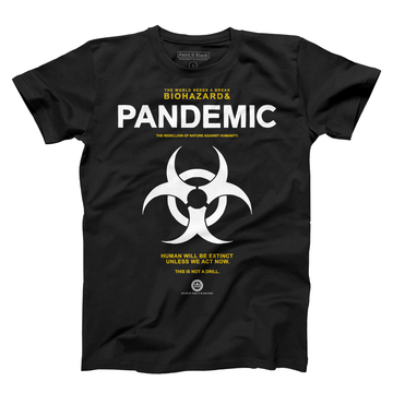 Pandemic biohazard Men's T-Shirt - Unisex - Paint It Black Tees