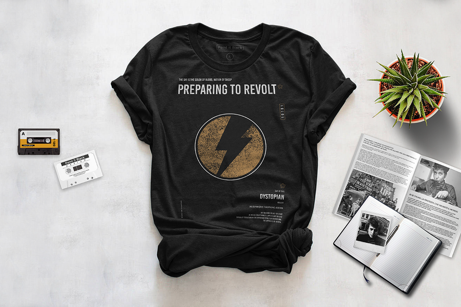 Revolt Men's T-Shirt - Unisex - Paint It Black Tees