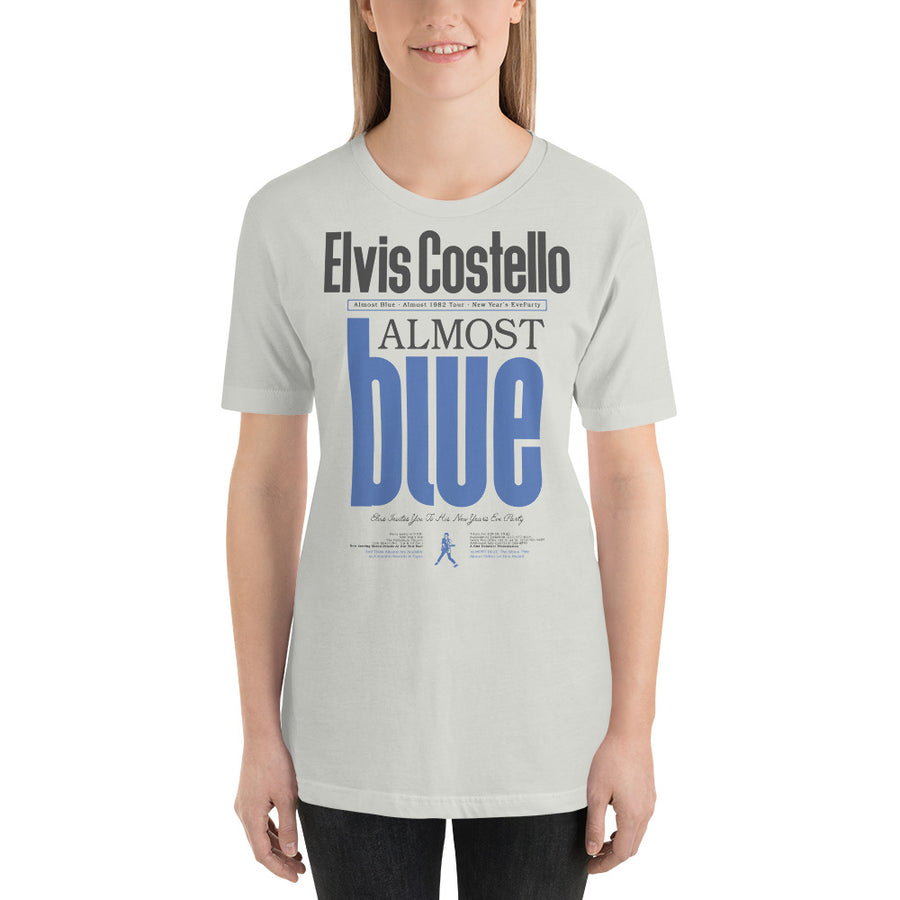 Mens T-Shirt, Unisex tee, Elvis Costello, Almost Blue Tour almost 1982 | Paint It Black Shop Online