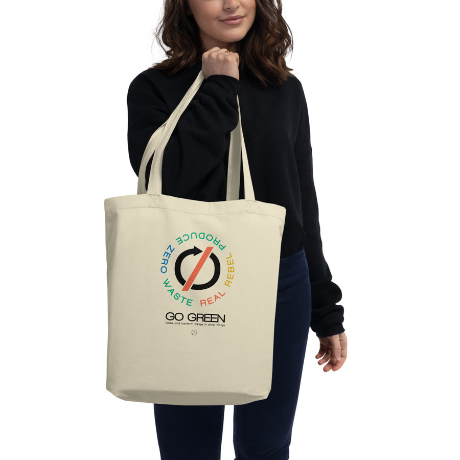 Go green Eco Tote Bag | Paint It Black shop online