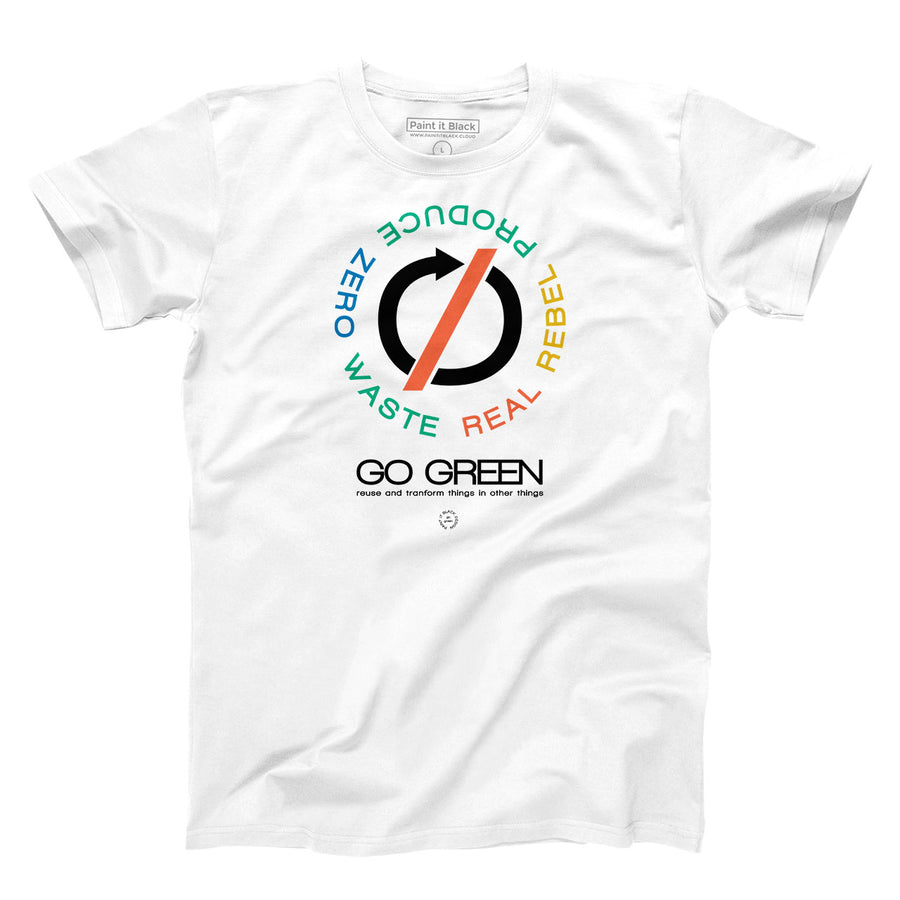 go-green-maglietta-uomo-men-tshirt - Paint it Black online shop