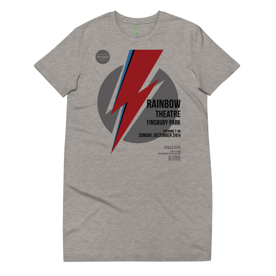Ziggy Live at Rainbow womens organic cotton t-shirt dress | Paint it Black