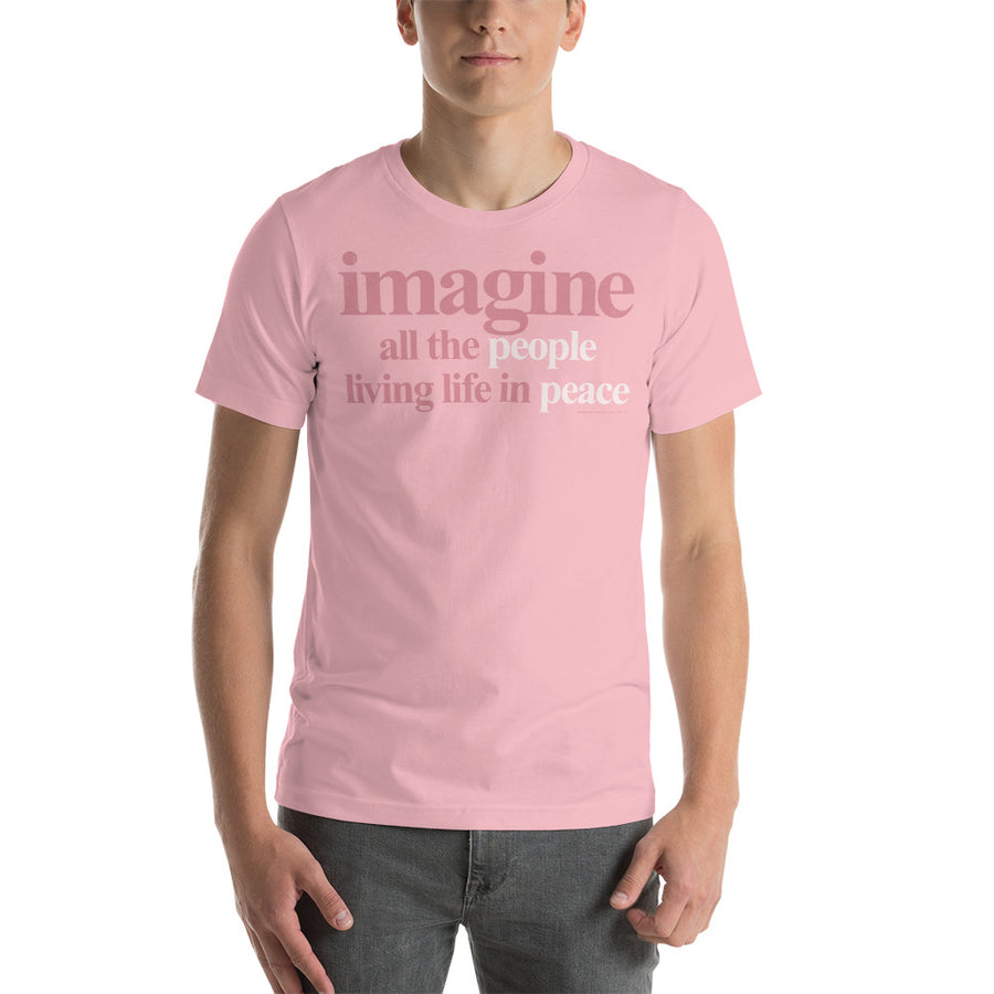 Imagine all the people living life in peace - Unisex T-Shirt - Maglietta Unisex - Paint It Black online shop